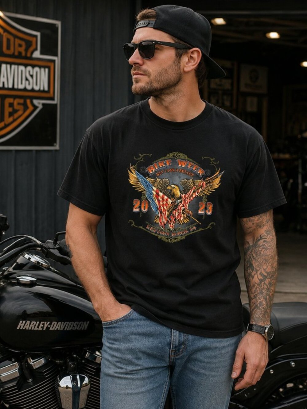 2023 DAYTONA BIKE WEEK TEE  (medium)